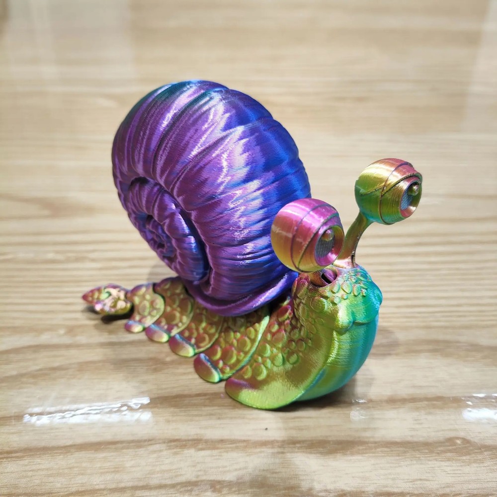 Snail 3D Printed Model Sculpture with Movable Joints, Interior Decoration