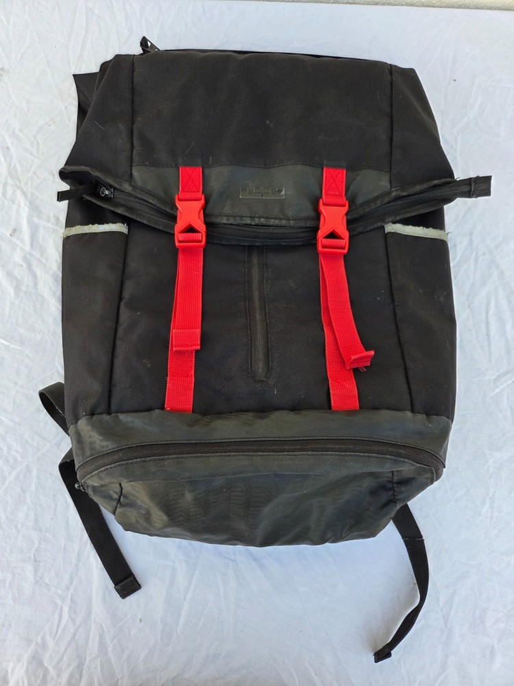 Nike Lebron James Ambassador Backpack NBA Black & Red Multiple Compartments USED