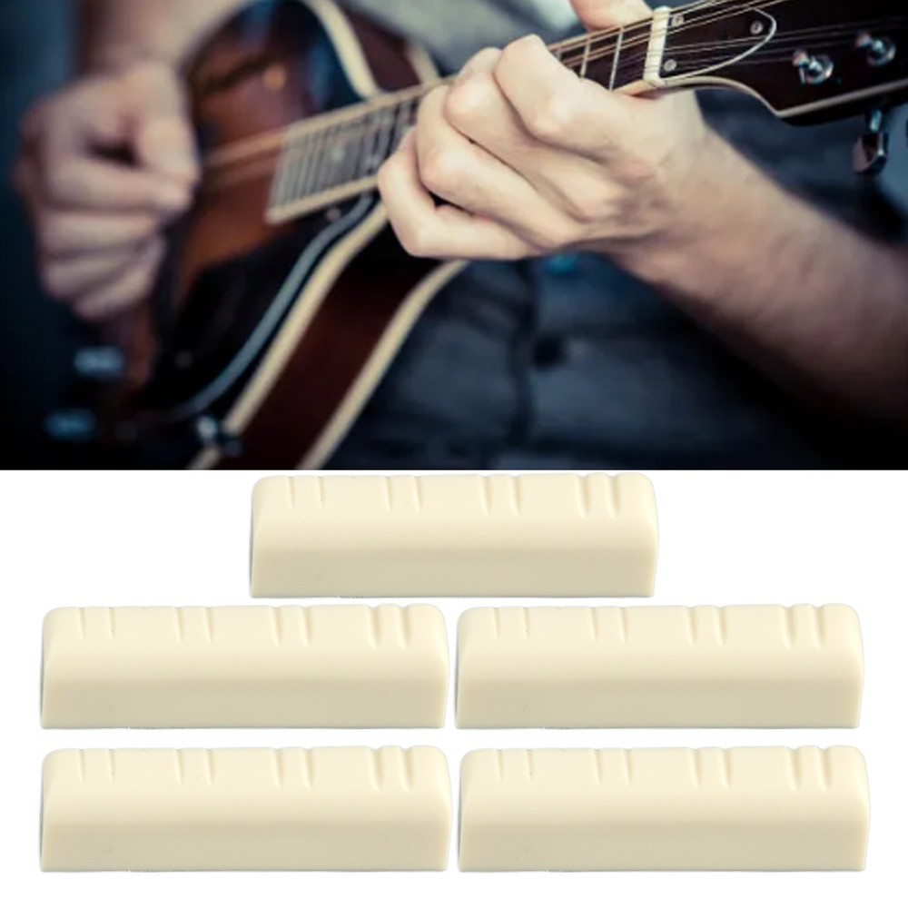 5Pcs Mandolin Bridge Nut 8 String Plastic 3.5cm Universal Instrument Accesso FFG