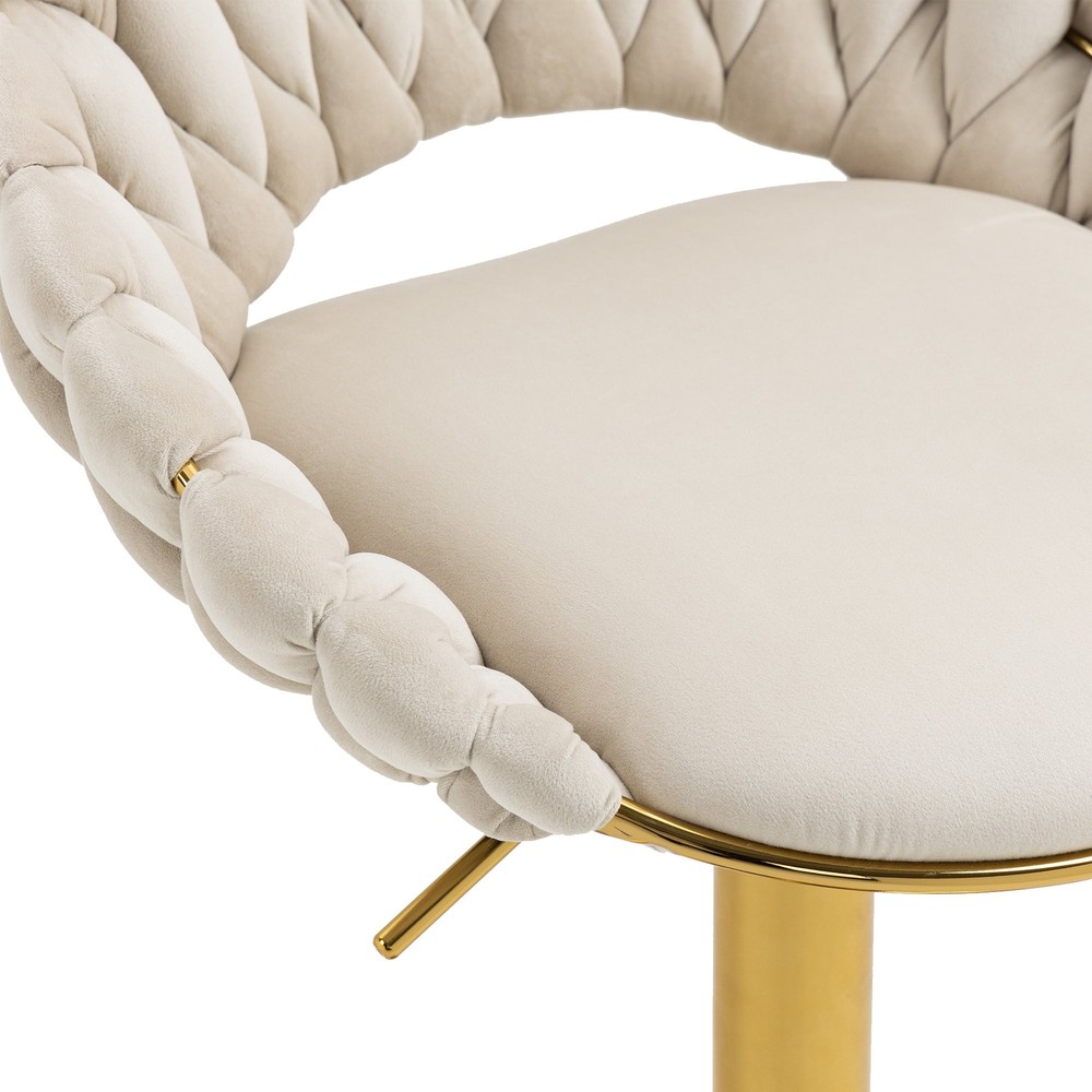 2PC COOLMORE Swivel Bar Stools: Adjustable, Footrest, Kitchen & Dining