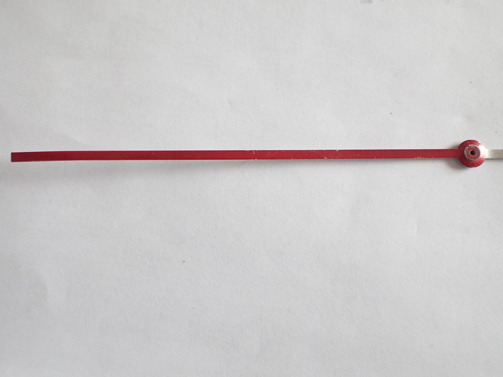10 TEN INCH RED AND SILVER CLOCK HAND