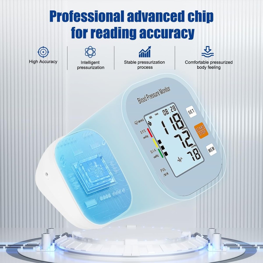 Blood Pressure Monitors for Home Use, Medium, Light Blue