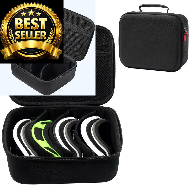 ProCase Large Hard Case for Multiple Ski Goggles, Travel Large, Black
