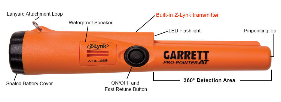 GARRETT PRO POINTER AT Z LYNK LINK WIRELESS PINPOINTER METAL DETECTOR WATERPROOF