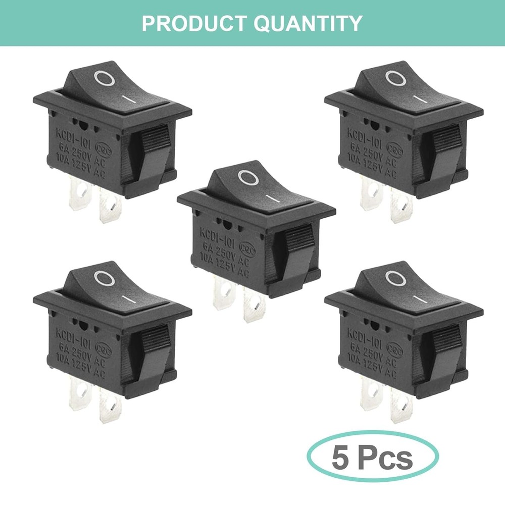 Efficient 5Pcs On/Off Rocker Switch Set for Marine & Automotive Use