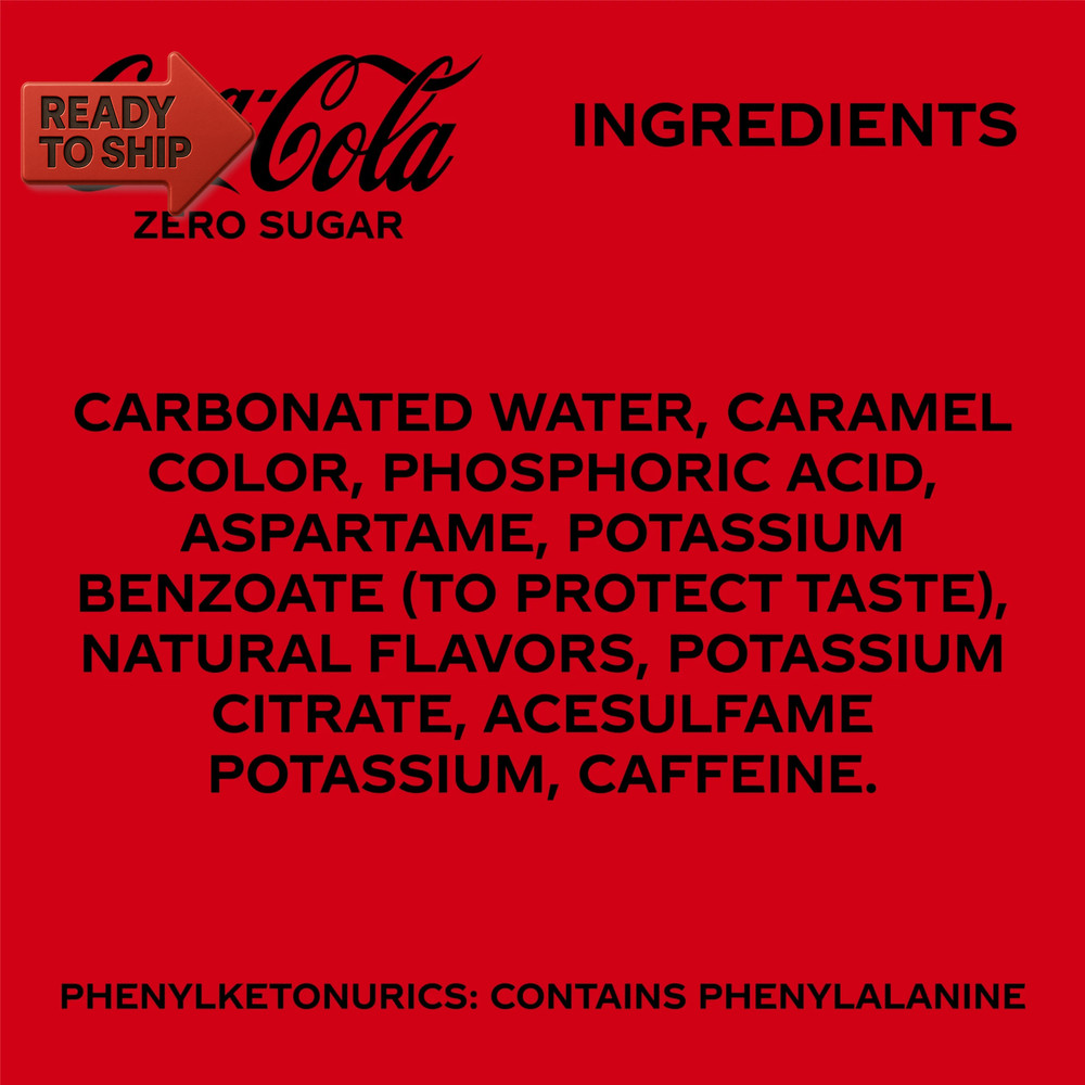 Zero Sugar Soda Pop Bottles, 16.9 Fl Oz, 6 Pack