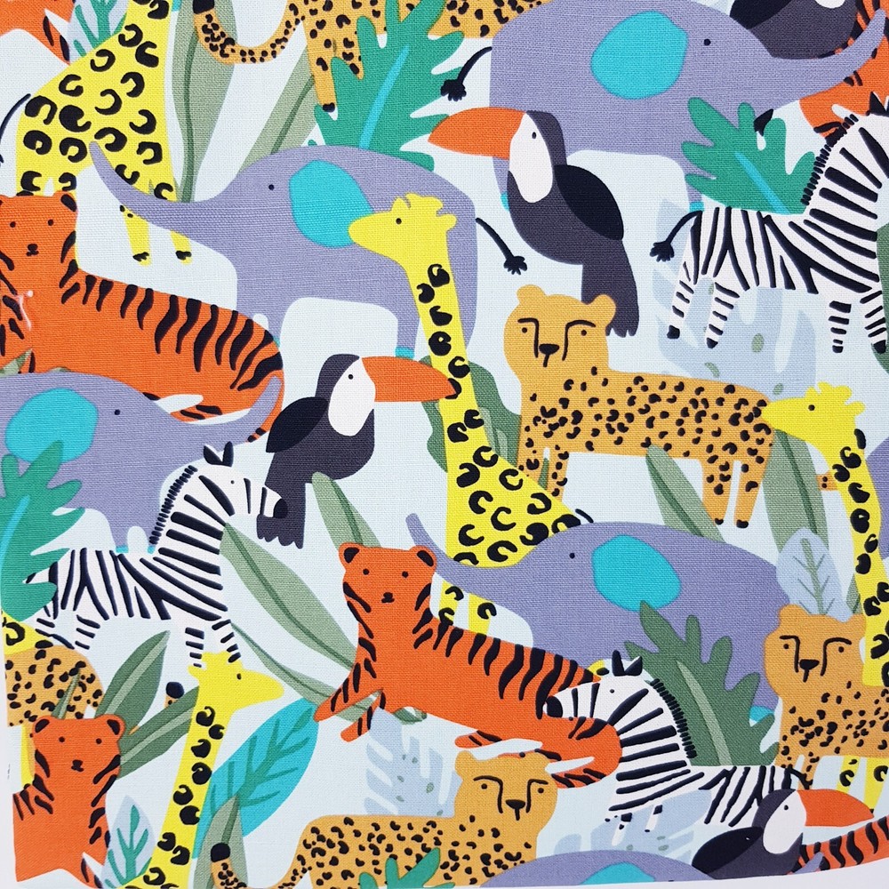 Peg Bag Handmade Multi-Coloured Jungle Animal Lined Laundry Clothes Peg Holder
