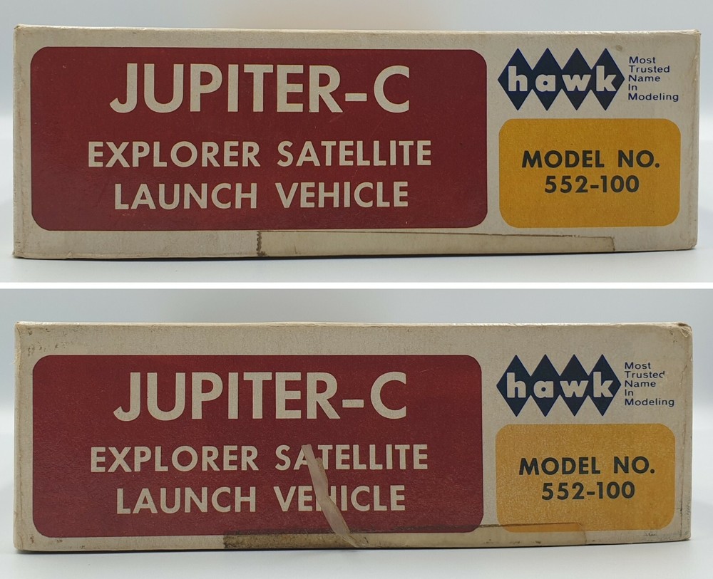 SPACE : JUPITER C EXPLORER SATELLITE LAUNCH VEHICLE MODEL KIT BY HAWK IN 1966