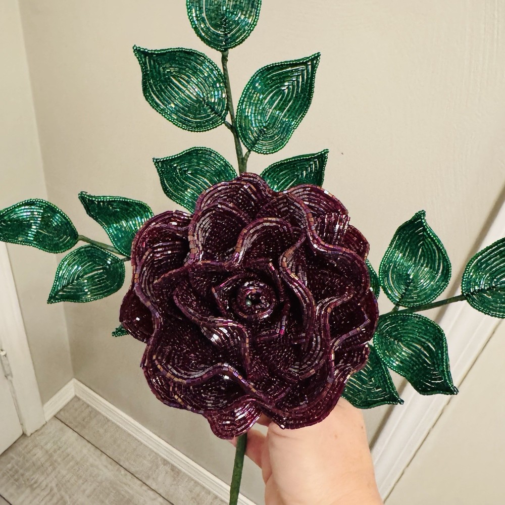 French Beaded Rose
