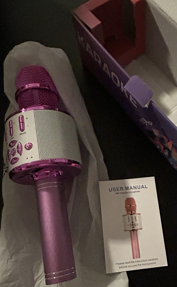 Light Purple Wireless Karaoke Microphone