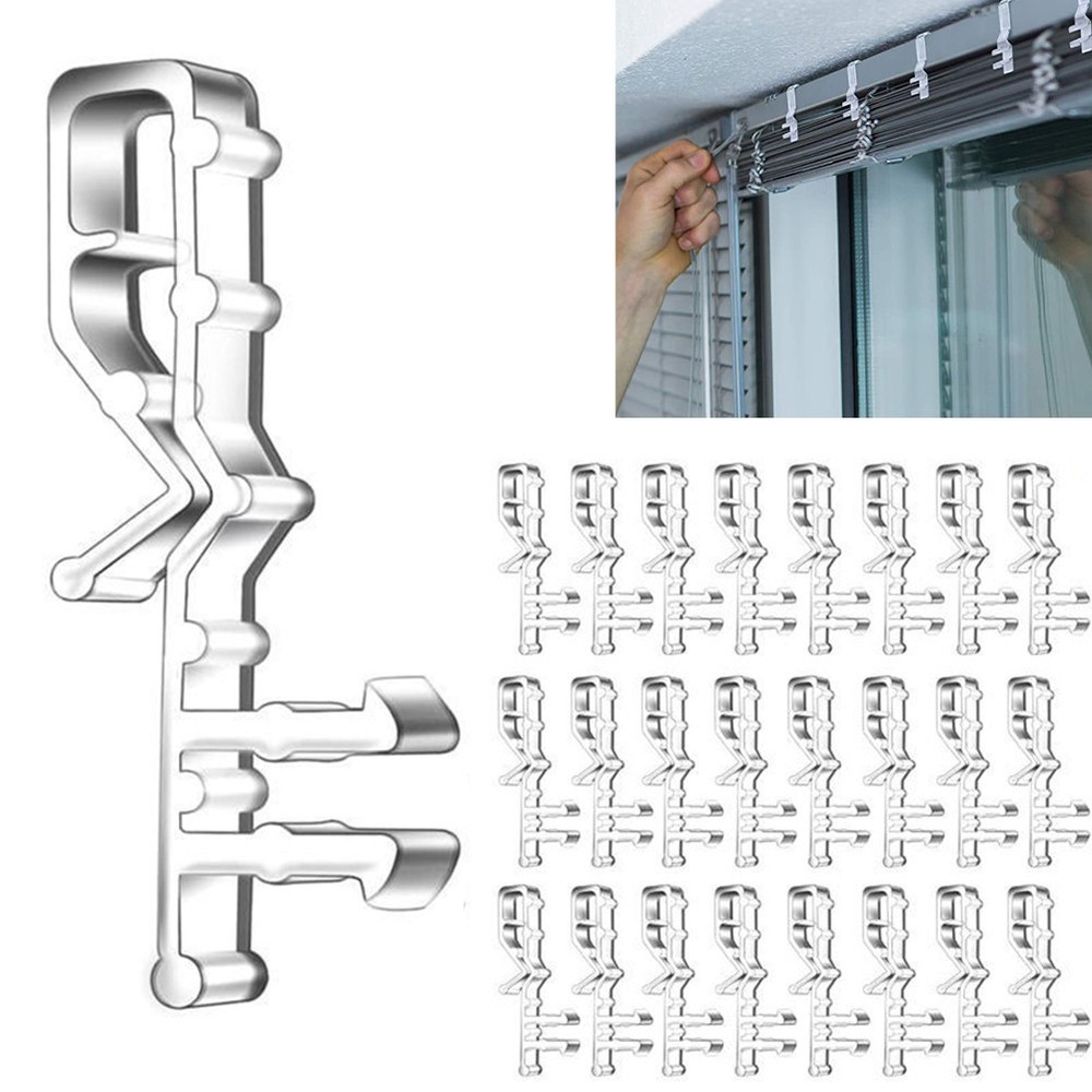 For Window Blind Valance Clips Clear Plastic 24pcs Easy Install Solution