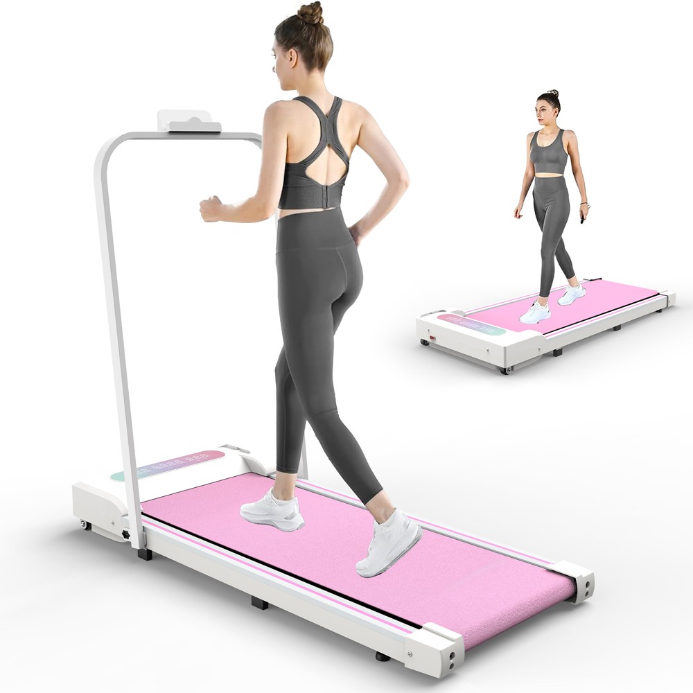 2 in 1 Portable Treadmill W Handle Remote Control LED Display