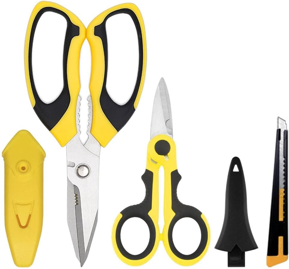 Heavy Duty Scissors, Sharp Scissors All Purpose with Yellow