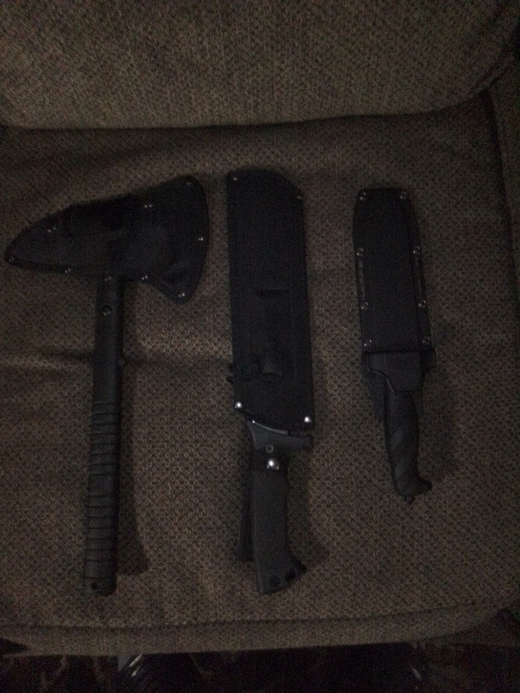 Threat RESPONSE SOLUTIONS 3pack WARHAWK AX, COMMANDO BLADE, GATOR MACHETE
