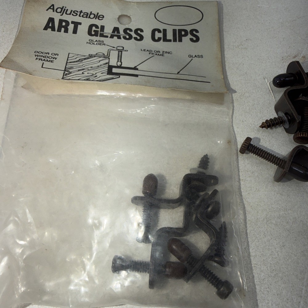 Huge Lot - 80 - Glass Retainer Adjustable Clips for Multiple Thicknesses Bronzed