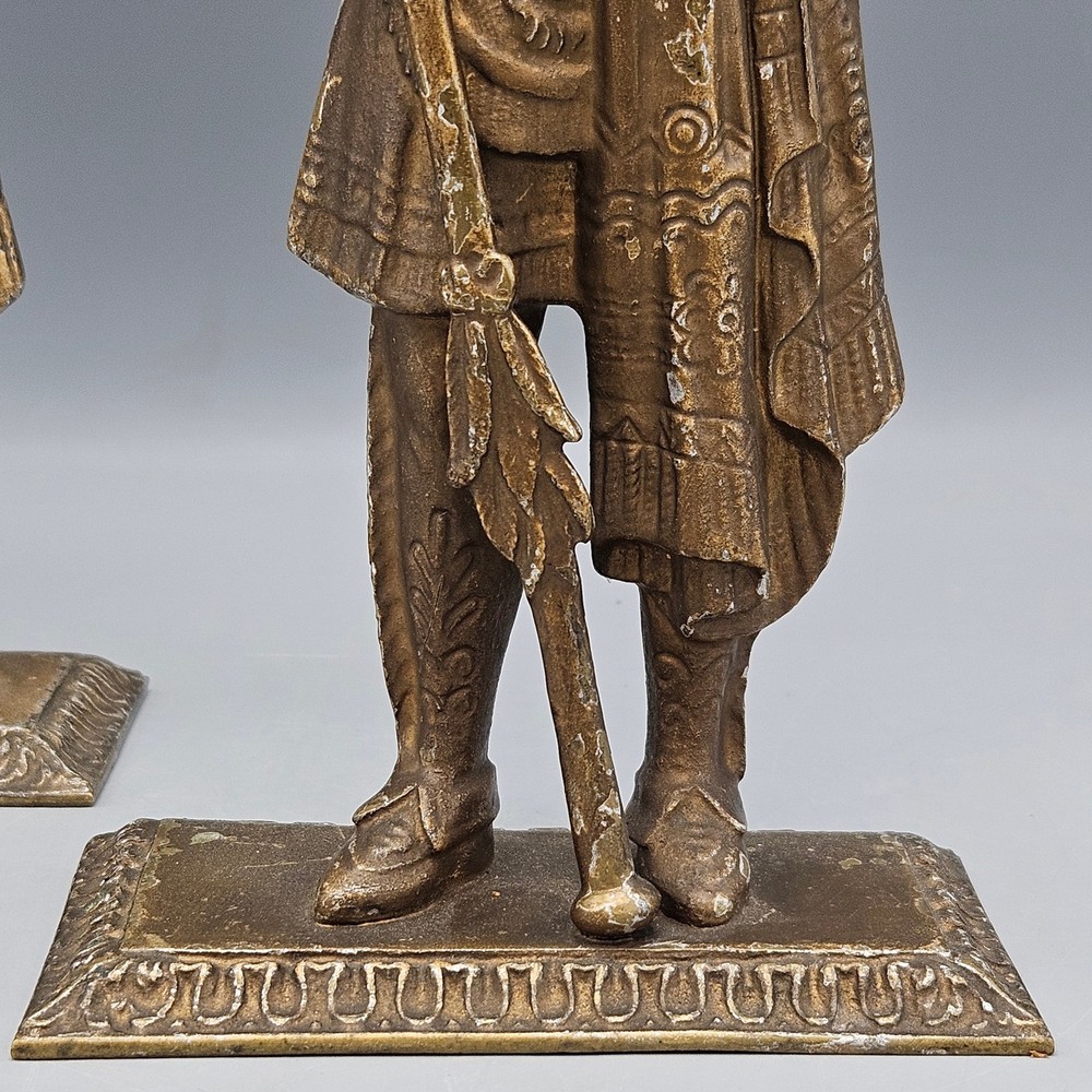 Pair Native American Warrior Bookends