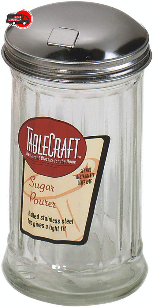Tablecraft Sugar Pourer, 12 ounces, Clear