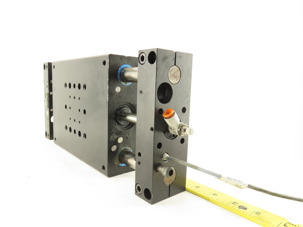 Robohand DBL-20-LC3 3" Stroke Double Rod Linear Pneumatic Slide Thrust Plate