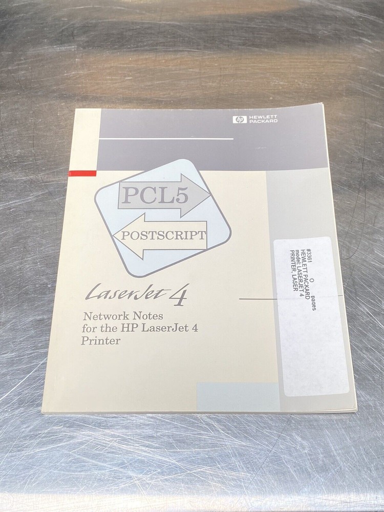 Hewlett Packard HP Network Notes For Laser Jet 4 Printer  -Users Guide / Manual
