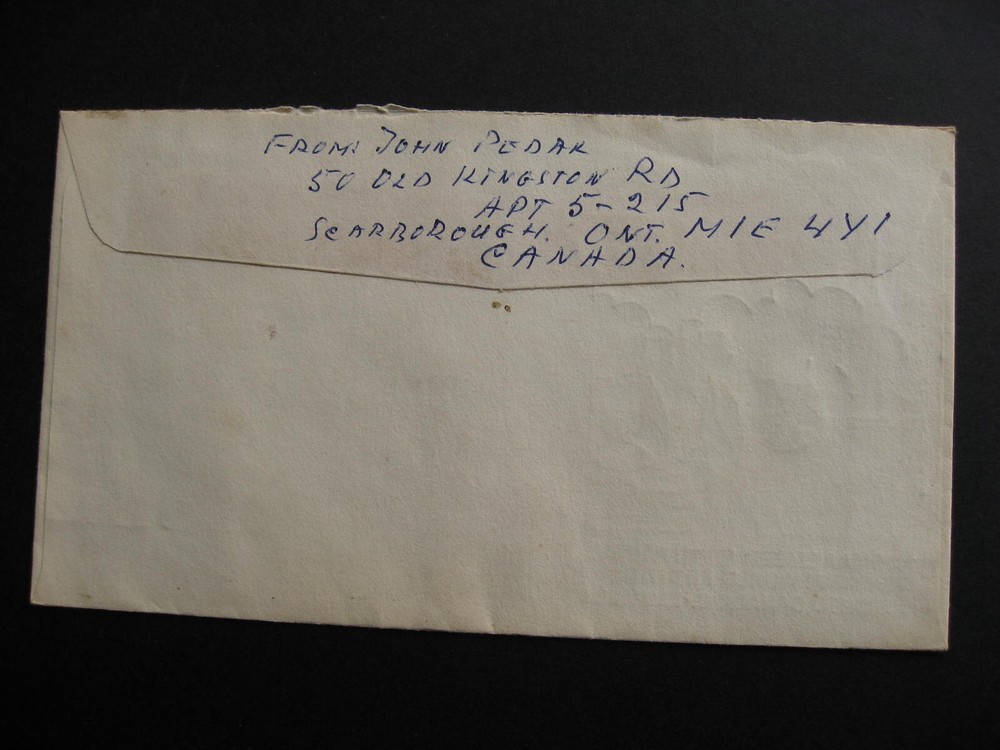 Canada ESTO84 label on cacheted toned cover, check it out!