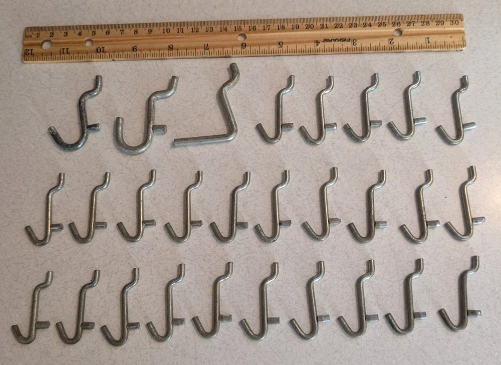 28 VINTAGE PEGBOARD HOOKS