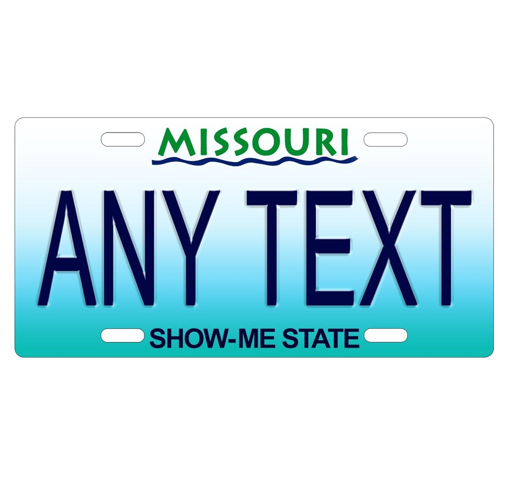 Novelty, Personalized State License Plates-Missouri 4. Three Sizes Available