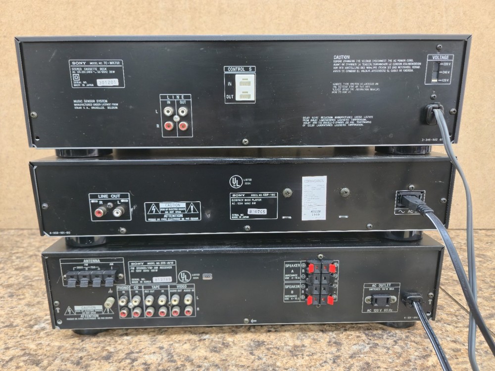 sony true HI-FI Stereo Components system w/remote SERVICED Fully Functional