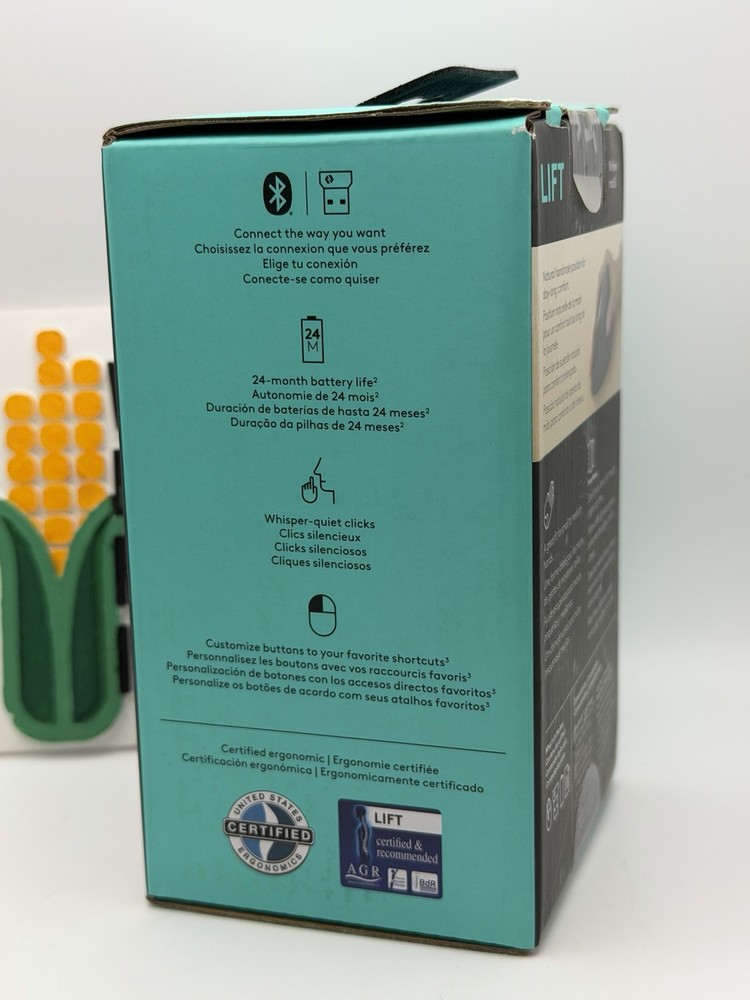 Logitech Lift Vertical Ergonomic Mouse Wireless Bluetooth - Black *NEW SEALED*