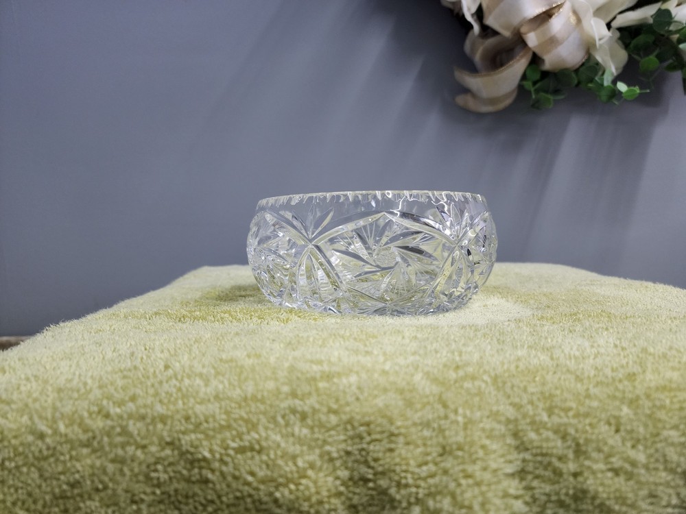 lead crystal candy dish