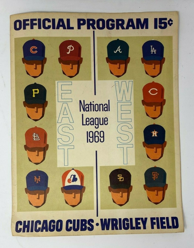 1969 Chicago Cubs Game Program vs Pittsburgh Pirates 9-5-69