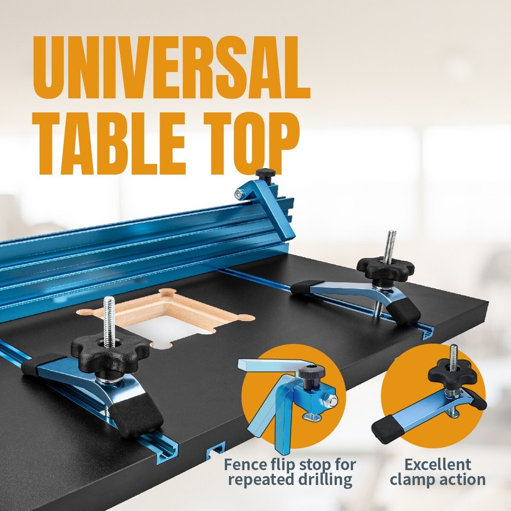 POWERTEC 71539 Drill Press Table 14" x 24" With Fence System