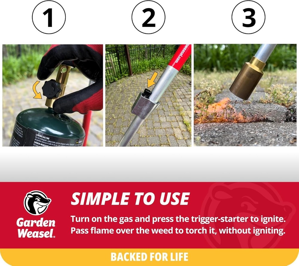 WeedTorch | Weed Burner with Integrated Lighter | Propane Fire Starter, Torch...