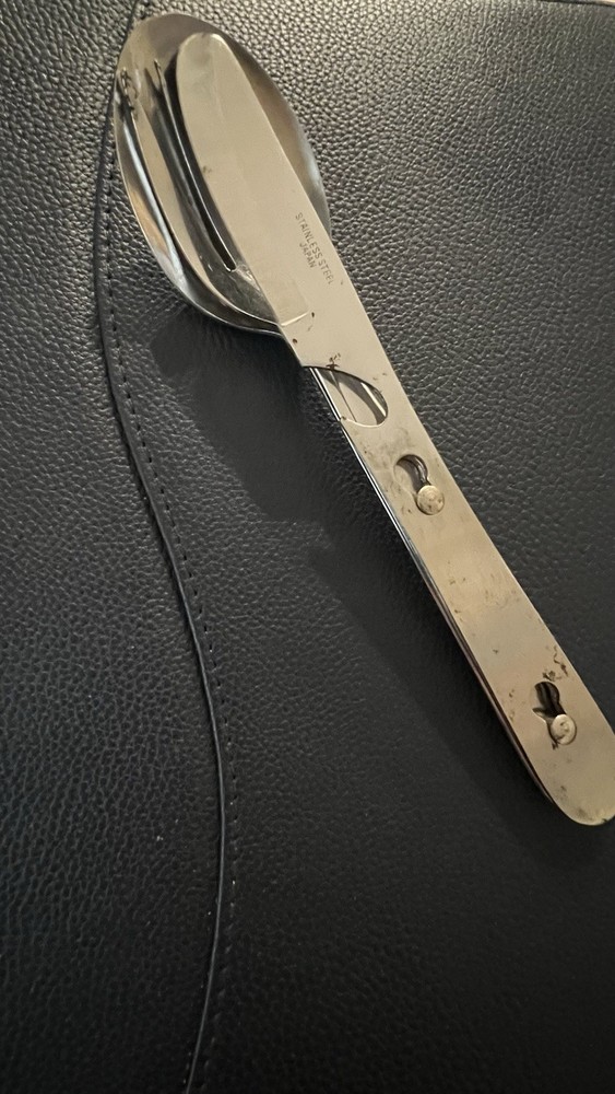 Vintage (Japan) 3-Pc Stainless Flatware Camping Spoon Fork Knife