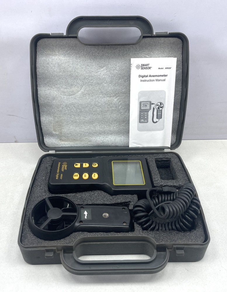 Smart Sensor Anemometer Air Flow Meter Intell Instruments Plus AR826+ Digital