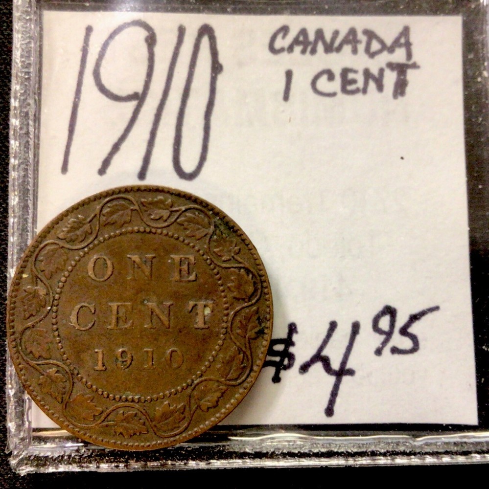 1910 Canadian Cent. ENN Coins