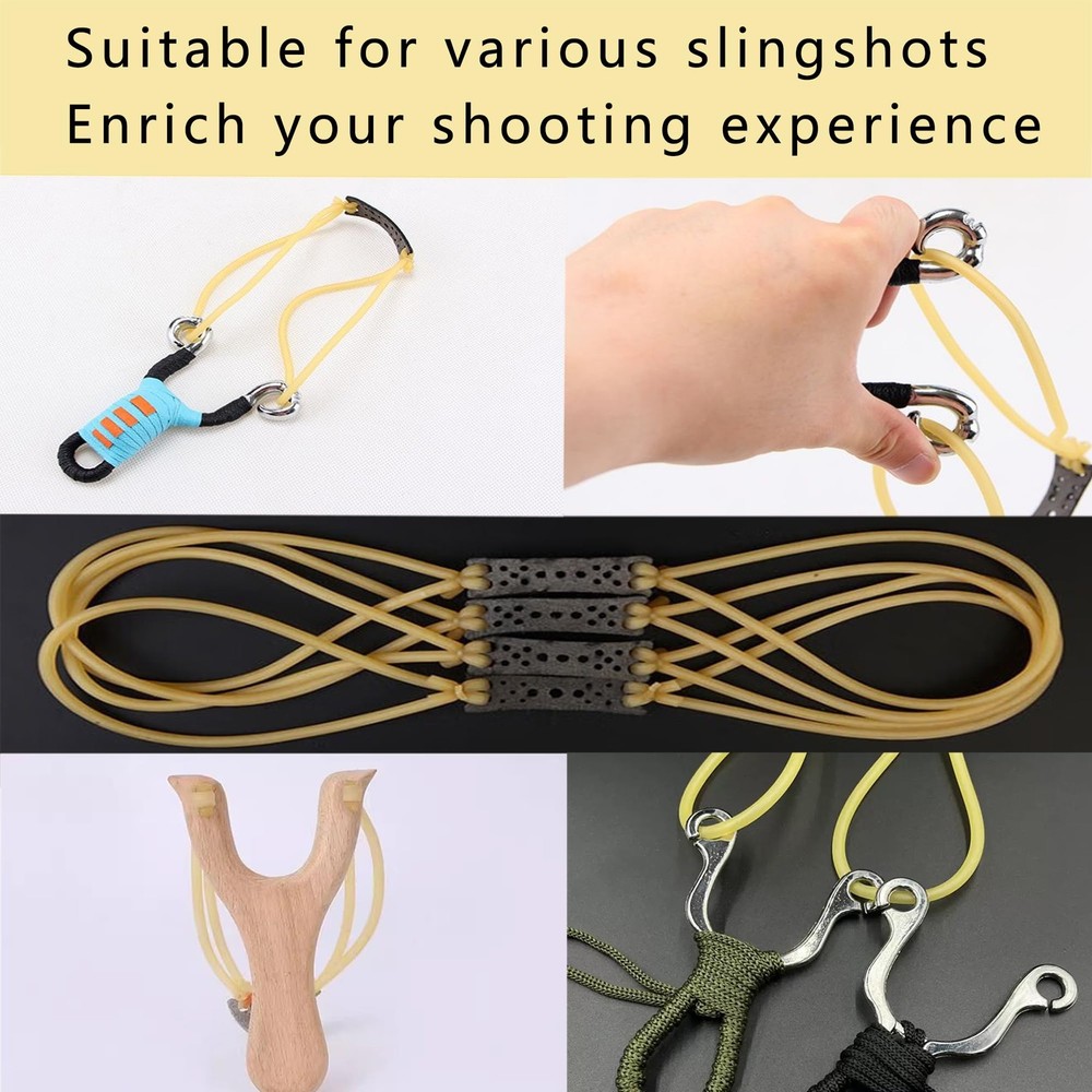 Zhoryengar 10Pcs Slingshot Replacement Bands Heavy Pull 4mm, yellow