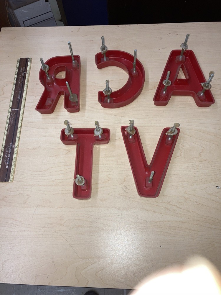 Hard Plastic 6 Inch RCA TV Letters