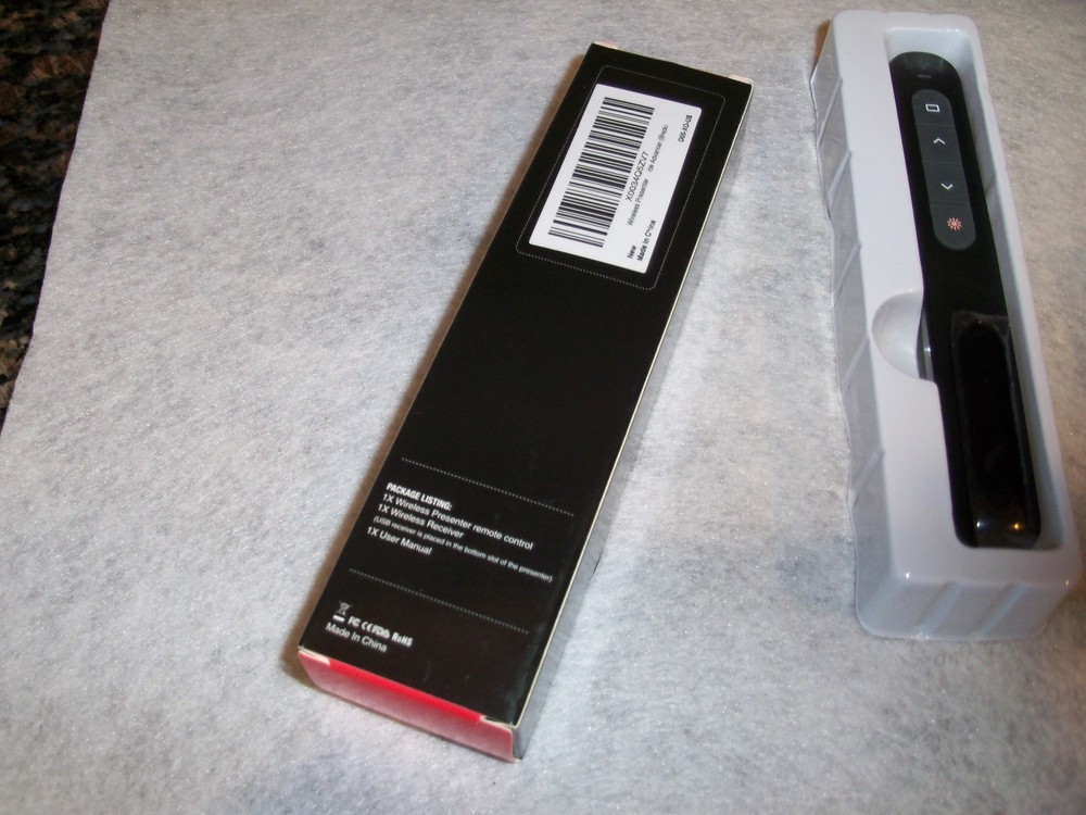NEW Black Wireless USB Presenter Clicker Pen Style Remote Control / Receiver