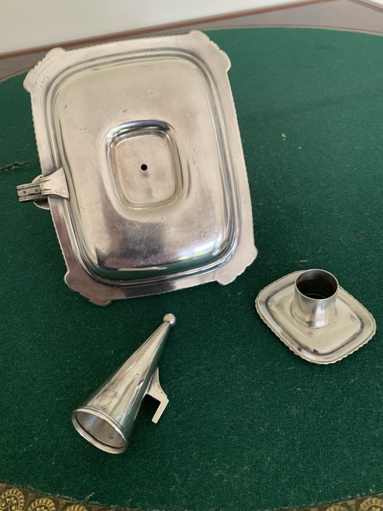 Solid German silver chamberstick and snuffer