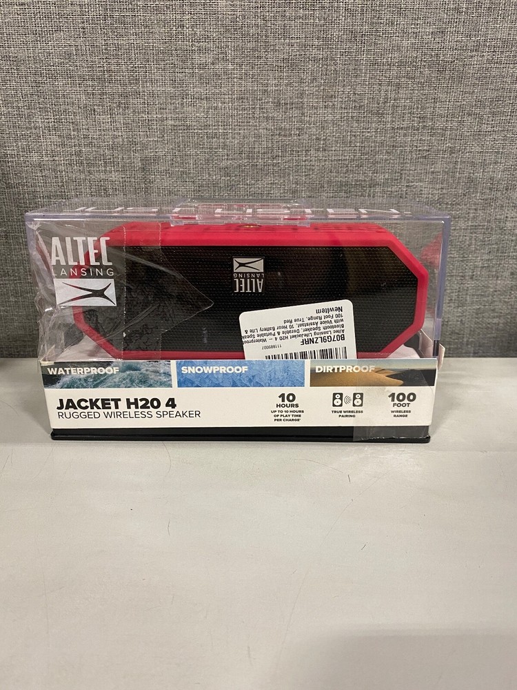 Altec Lansing Jacket H2O 4 Wireless Speaker - True Red