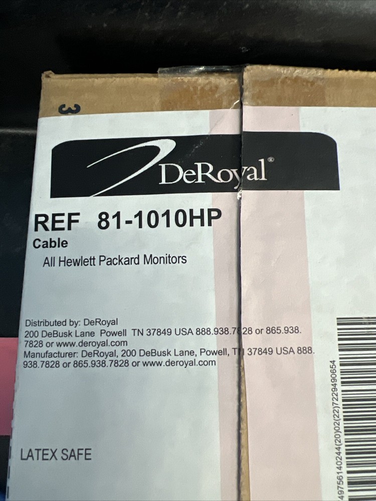 DEROYAL Temperature Probe Interface Cable 81-1010HP NEW