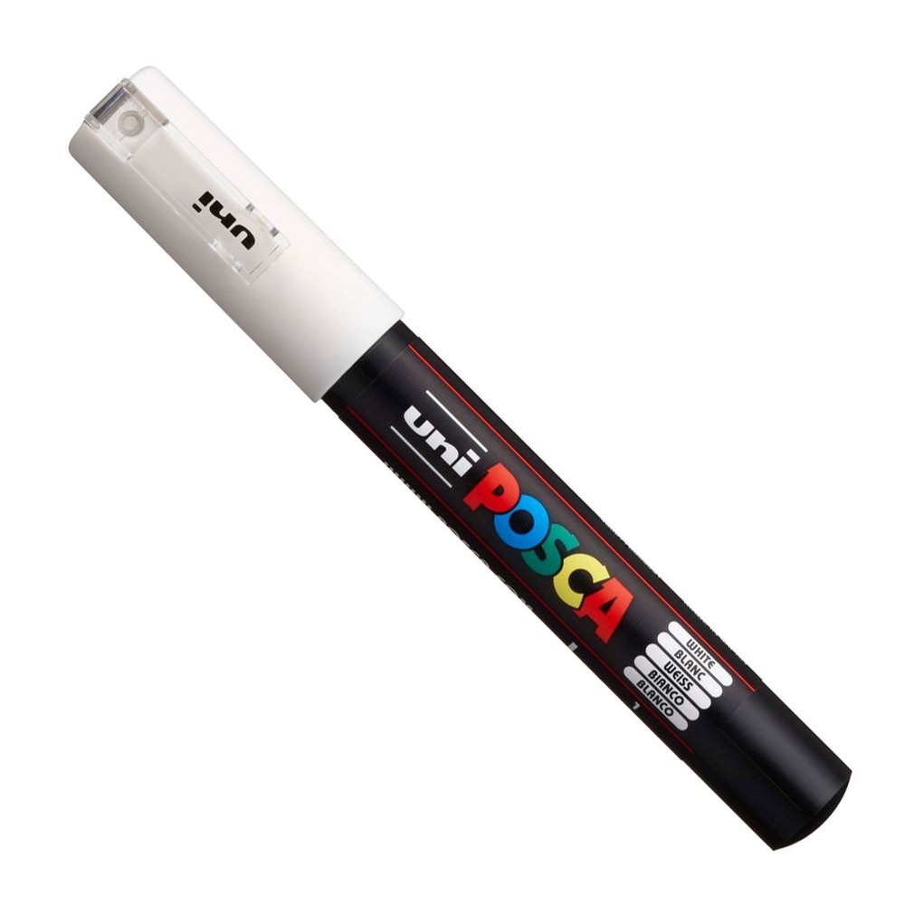 Authentic Posca Marker Set, 2 White & 1 Count (Pack of 2), ['Black', 'White']