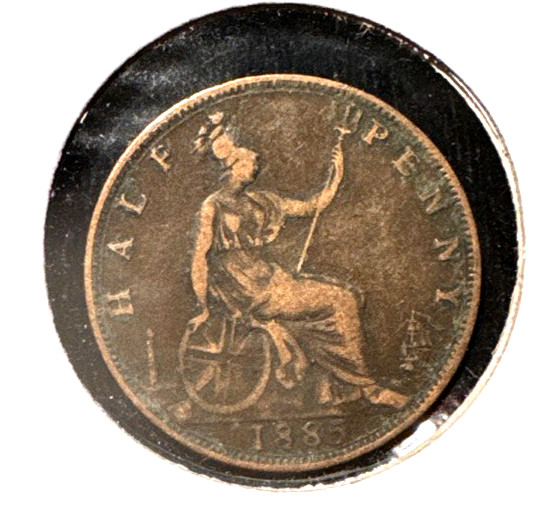 Great Britain 1885 half penny KM 754 VF (2)