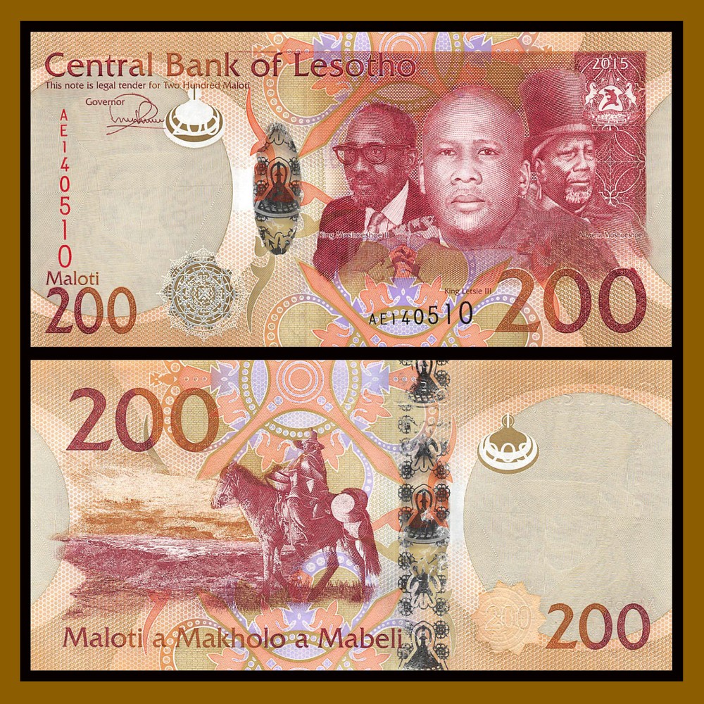 Lesotho 200 Maloti, 2015 P-25 Unc