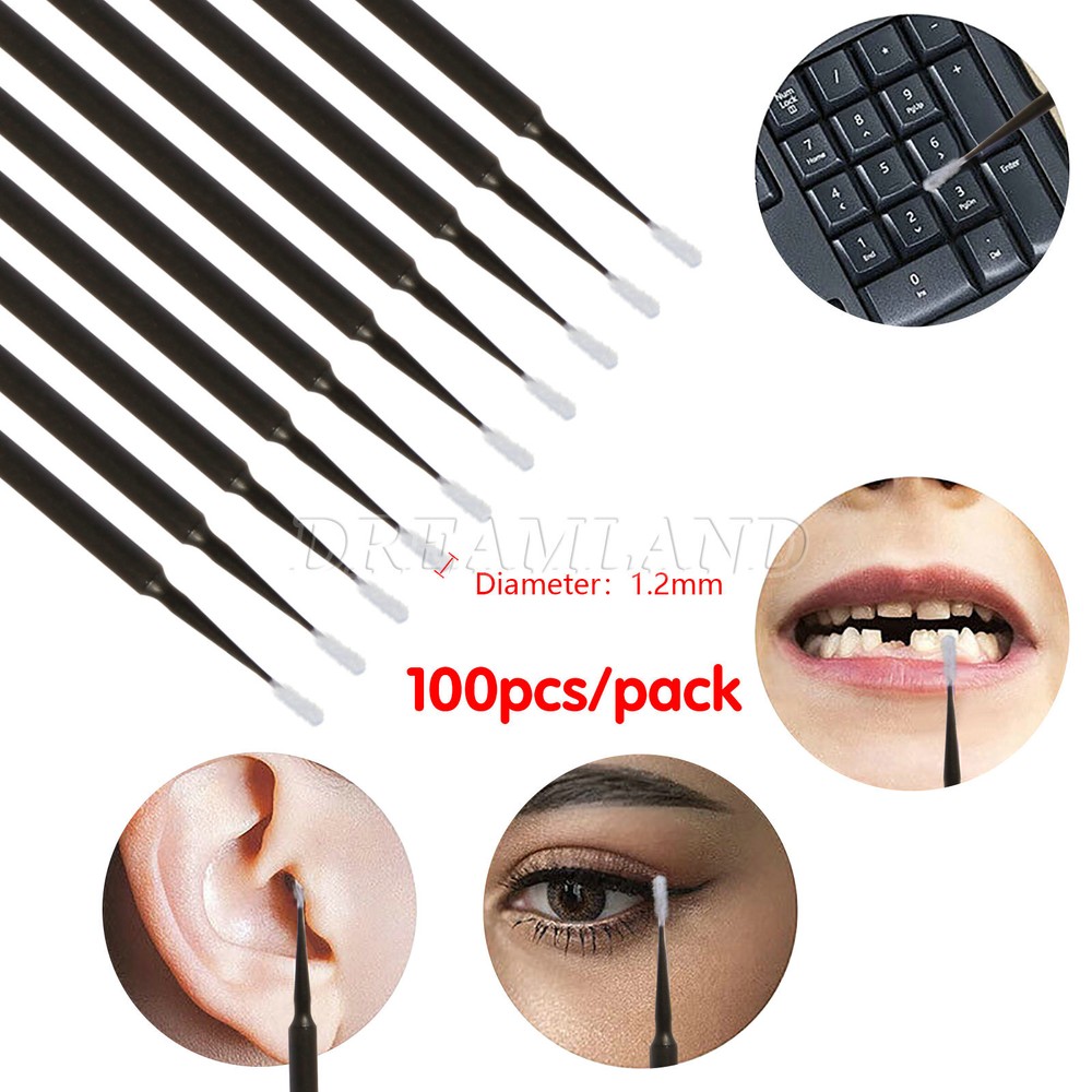 100pcs MICROBRUSH Applicator Fine, Super Fine, Regular, Large Tips Eyelash