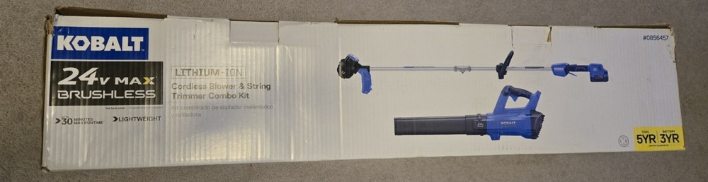Kobalt 24-volt Cordless Battery String Trimmer and Leaf Blower combo w/batt&char