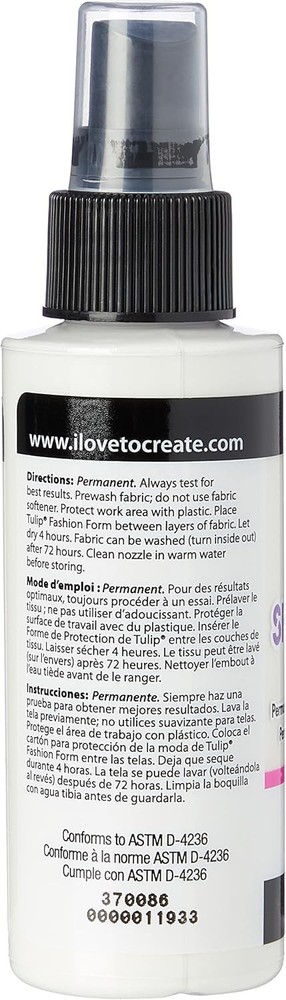 Fabric spray paint permanent white snow 4oz