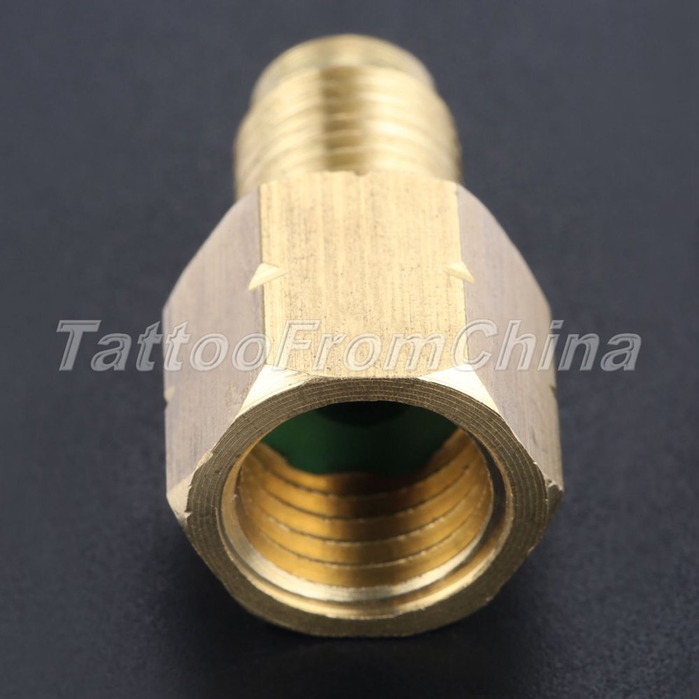 Solid Brass c/w Removable Valves Core R1234YF Vacuum Pump Adapter 1/2 ACME