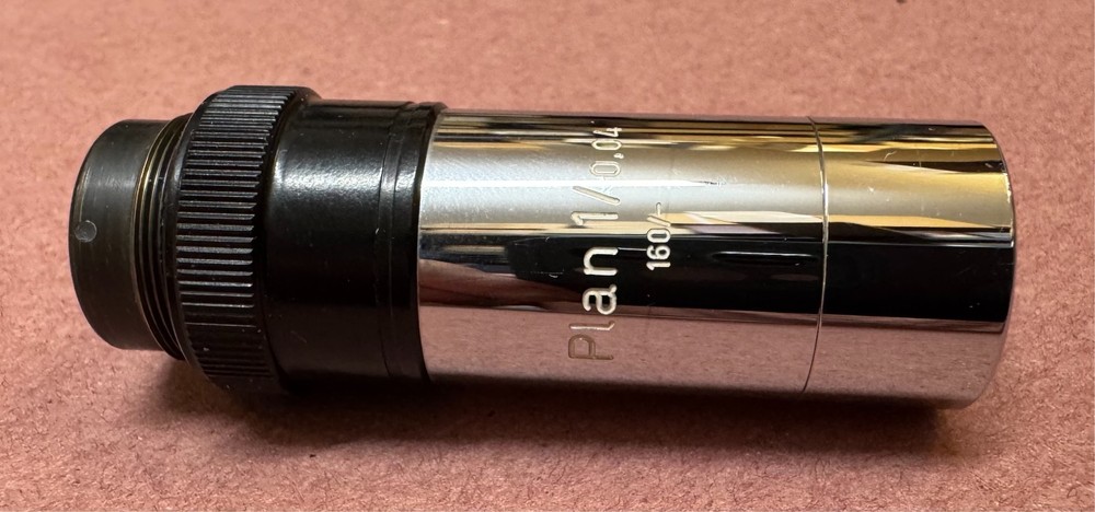 ZEISS Plan 1.0X/0.04 Microscope Objective Lens 160mm