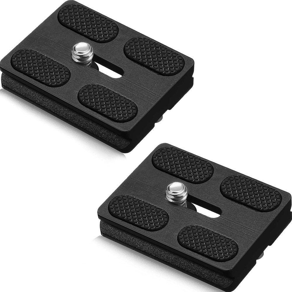 2-Pack Quick Release Plates for DSLR Tripods - Reliable and Durable